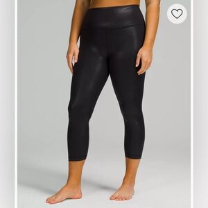 Lululemon SHINE faux leather leggings size 12